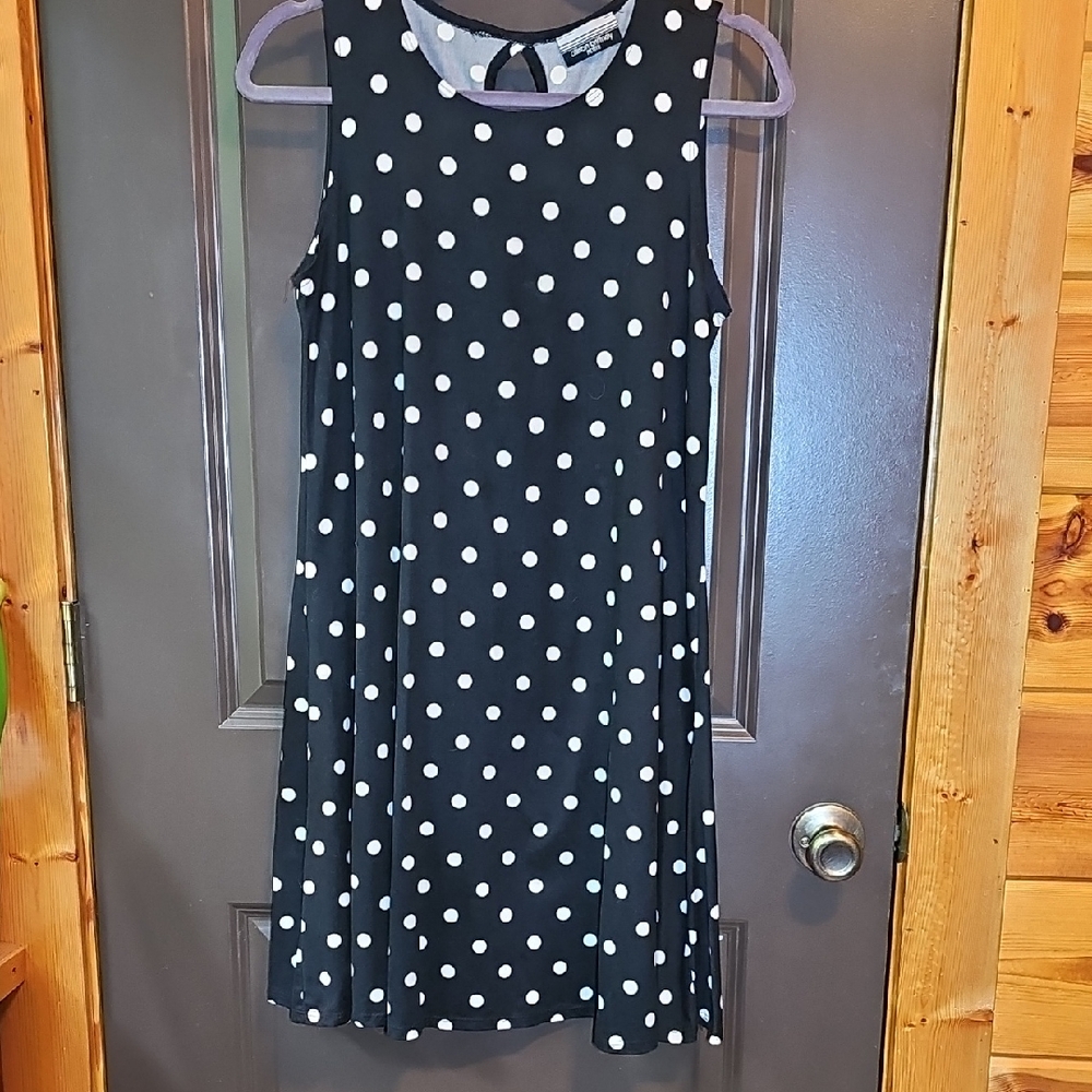 Allison Brittney Black and White A-line Mini Dress